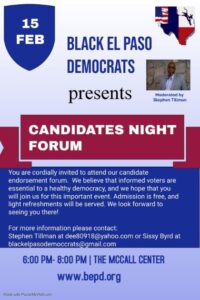 BEPD Candidates Night Forum